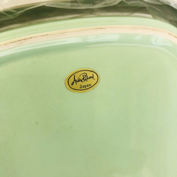 NIB Vintage Andre Richard Towel Holder In Green With SS Handle Made Japan RARE - Picture 4 of 7